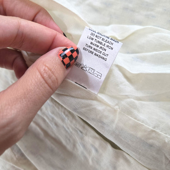 Tularosa Blue White Woven Embroidered Boho Fringe Jacket Open Blazer Size Medium - Picture 8 of 11